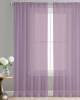Long vintage windows living rooms sheer transparent tissue curtains